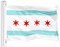 G128 Chicago City Flag | 3x5 feet | Printed 150D Quality Polyester